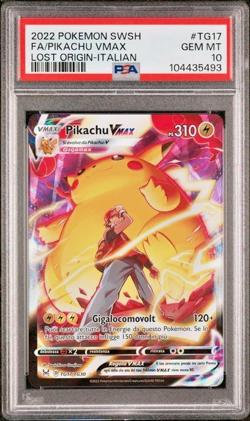 Pokemon PSA 10 Pikachu Vmax #TG17 Full Art Origine Perduta 2022 Italiano - Image 2
