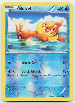 Buizel 28/106 Common Flashfire Pokemon Reverse Holo Near Mint - Image 1