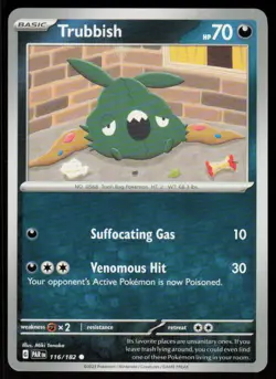 Trubbish 116/182 Common Paradox Rift Pokemon Near Mint - Image 1