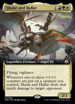 [1x] Shalai and Hallar - Foil - Extended Art Near Mint, English March of the Mac - Image 1