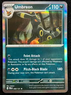 Umbreon 059/131 Holo Prismatic Evolutions Pokemon Rare NM - Image 2