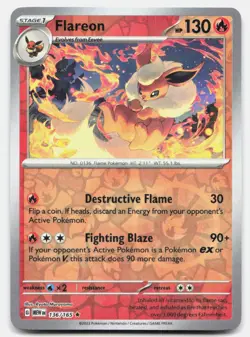 Flareon Reverse Holo 136/165 Rare 151 Pokemon Near Mint - Image 1