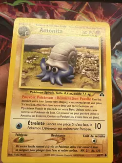 Carte Pokemon Wizards Neo Discovery Amonita 60/75 Francais Vf Fr - Image 3