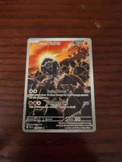 Pokemon TCG Paldean Tauros Holo Card Illustration Rare 218/193 Paldea Evolved - Image 1