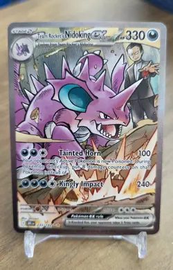 Pokemon TCG Team Rockets Nidoking EX Card 233/182 Sir Destined Rivals NM Rare - Image 1