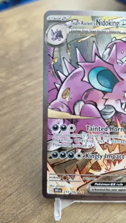 Pokemon TCG Team Rockets Nidoking EX Card 233/182 Sir Destined Rivals NM Rare - Image 3