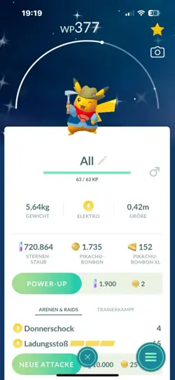 ✨Pokemon Go Shiny Fossil Pikachu/shiny Excavator Pikachu✨ - Image 1