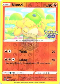 Pokemon Numel 013/078 Pokemon GO (Hidden Ditto) NM - Image 1