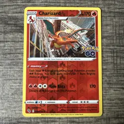 CHARIZARD 2022 POKEMON SWORD & SHIELD GO REVERSE HOLO A 010/078 - Image 1