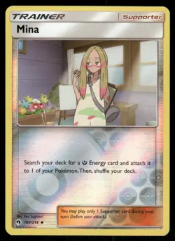 2018 Pokemon Mina Uncommon Lost Thunder 183/214 Reverse Holo LP - Image 1