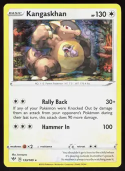 Darkness Ablaze Kangaskhan 133/189 Holo Rare Pokemon NM/M - Image 1