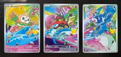 Pokemon TCG First Partner Illustration Series 1 Rowlet Litten Popplio - Image 1