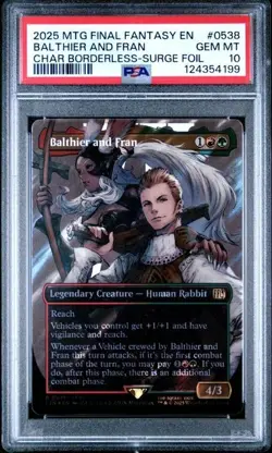 PSA 10 GEM MT Balthier and Fran Borderless Surge Foil 539 | MTG UB Final Fantasy - Image 1
