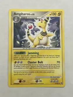 Pokemon Ampharos 1/132 Secret Wonders Rare Deck Exclusive - MP - Image 1