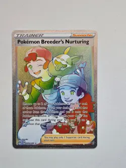 Pokemon Breeder's Nurturing (Secret) 195/189 Swsh03: Darkness Ablaze Holo - Image 1