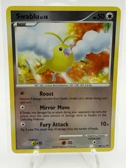 Pokemon TCG Swablu SH5 Platinum Shiny Reverse Holo Rare LP Condition - Image 2