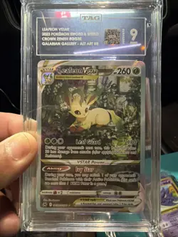 TAG 9 Mint Leafeon VSTAR GG35/GG70 Crown Zenith Galarian Gallery Alt Art - Image 1