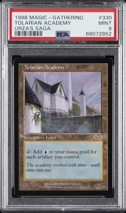 1998 MTG URZA'S SAGA #330 TOLARIAN ACADEMY PSA 9 - Image 1