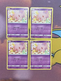 Pokemon TCG 4x Munna Unified Minds 88/236 Lp-nm - Image 1