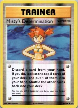 Misty's Determination 80/108 Uncommon Evolutions Pokemon Reverse Holo Near Mint - Image 2