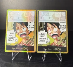 Bandai One Piece Card Game Don!! Monkey D. Luffy Parallel Gold Foil Lot 2 EN - Image 1
