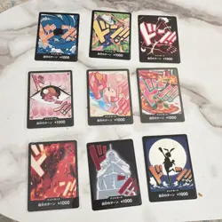 Bandai One Piece CCG Don!! Card Japanese 9-Card Lot +1000 - Image 1