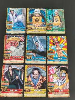 One Piece Data Carddass Berry Match W Card Lot Hancock Law Ace Japanese fym30-1 - Image 3