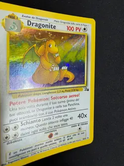 Pokemon Dragonite 4/62 Fossil Rara Holo Unlimited Wizards ITA Carte Vintage - Image 3
