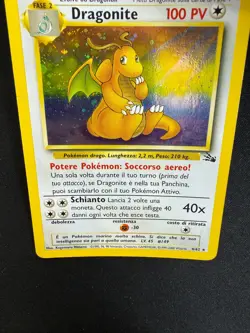 Pokemon Dragonite 4/62 Fossil Rara Holo Unlimited Wizards ITA Carte Vintage - Image 5