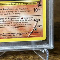 READ DESCRIPTION 2000 ARCANINE #6 POKEMON LEAGUE PROMO BLACK STAR PSA 9 MINT - Image 3