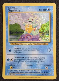Squirtle 001/034 Holo Trading Card Game Classic Pokemon Holo NM - Image 1
