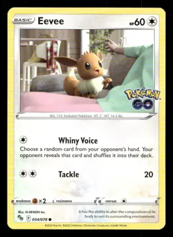 Eevee 054/078 Pokemon GO NM/M Pokemon - Image 1
