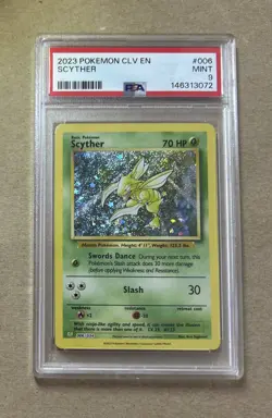 2023 Pokemon Classic CLV Scyther Holo Card #006 PSA 9 - Image 1
