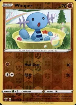 Wooper 083/185 Common Vivid Voltage Pokemon Reverse Holo Near Mint - Image 1
