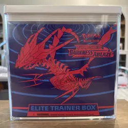 Sword and Shield Darkness Ablaze Elite Trainer Box ETB New Sealed Acrylic Case - Image 1