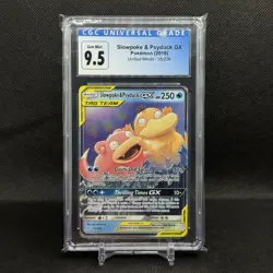 2019 Pokemon Slowpoke & Psyduck GX TAG TEAM Unified Minds CGC 9.5(10) - Image 1