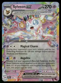 2024 Sylveon ex 086/191 Double Rare Holo NM SV08: Surging Sparks Pokemon - Image 1