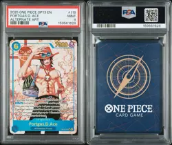 ONE PIECE OP13-CARRYING ON HIS WILL ALTERNATE ART PORTGAS D. ACE 119 PSA 9 - Image 3