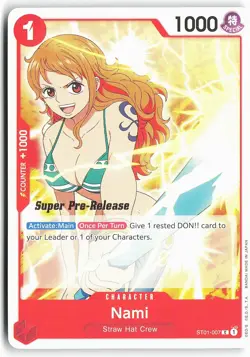 Nami ST01-007 Super Pre-Release Starter Deck 1: Straw Hat Crew One Piece Card - Image 2