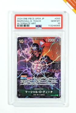 One Piece PSA 10 Marshall D. Teach #OP09-093 Emperors In The New World 2022 Jap - Image 1