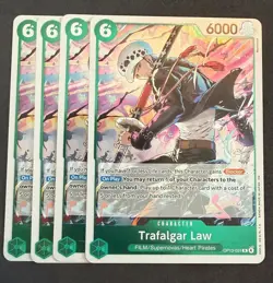 One Piece TCG - Trafalgar Law (X4) Playset -OP13-031 R Carrying On His Will - Image 1