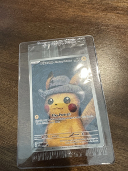 Pokemon Pikachu with Grey Felt Hat Van Gogh Museum Promo Card Sealed DAMAGED! - Image 1