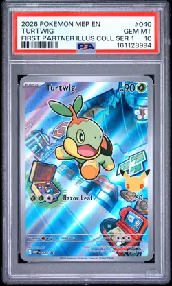 2026 POKEMON MEP EN-ME BLACK STAR PROMO #040 TURTWIG PSA 10 - Image 1