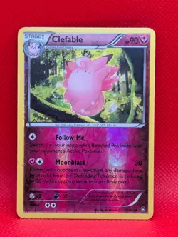 CLEFABLE 71/111 UC FURIOUS FISTS POKEMON REVERSE HOLO LP CLEFABLE - Image 1