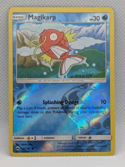 MAGIKARP 32/147 C BURNING SHADOWS POKEMON REVERSE HOLO NEAR MINT MAGIKARP - Image 1