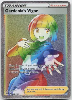 Gardenia's Vigor 202/189 Rainbow Rare Astral Radiance Pokemon Holo Near Mint - Image 1