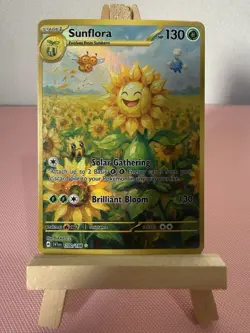 Sunflora Combee Jumpluff Sunkern Pokemon Card DISPLAY ART - Image 1