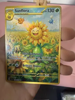 Sunflora Combee Jumpluff Sunkern Pokemon Card DISPLAY ART - Image 2