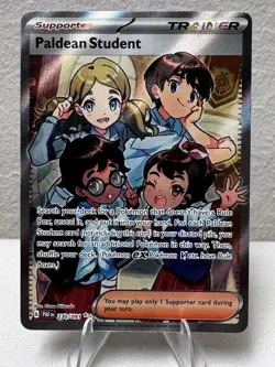 Pokemon TCG Scarlett & Violet Paldea Fates Paldean Student 230/091 Full Art - Image 1