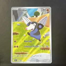 Drilbur 124/086 Pokemon Black Bolt Illustration Rare - Image 1